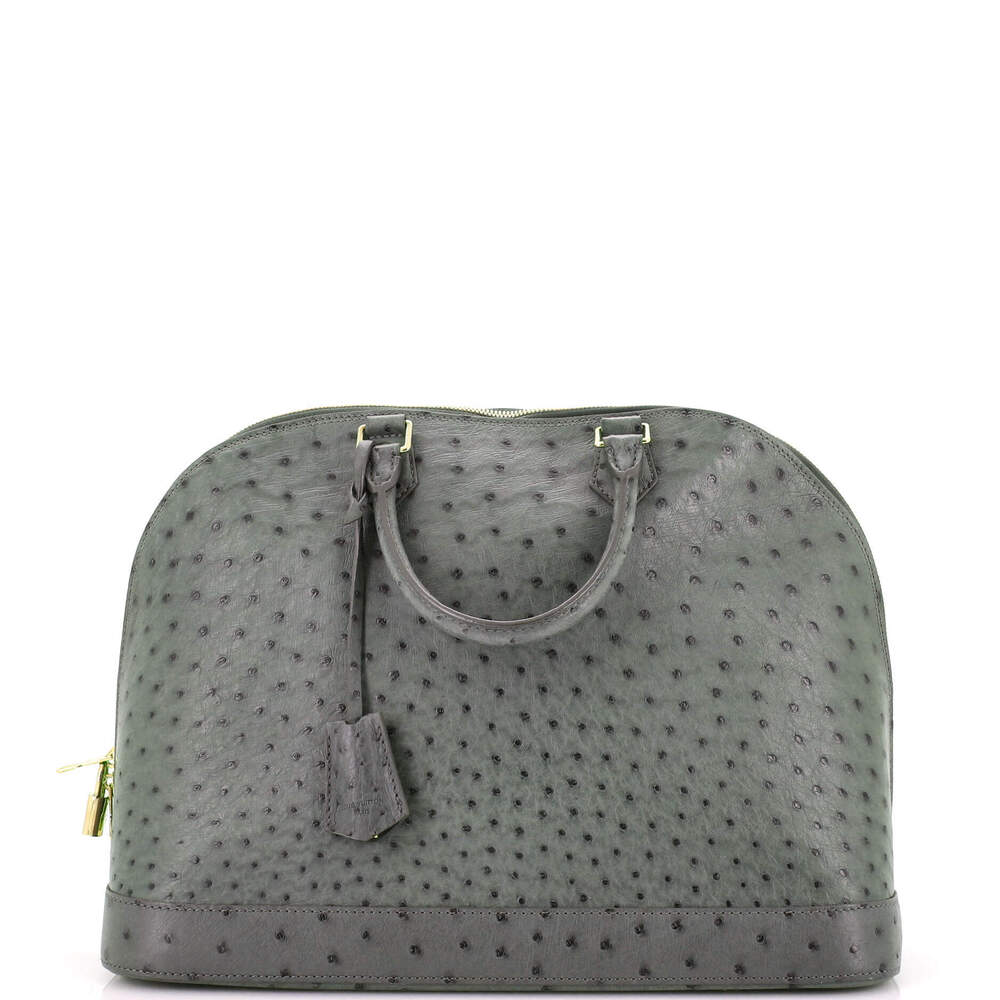 Louis Vuitton GM Alma Handbag Ostrich